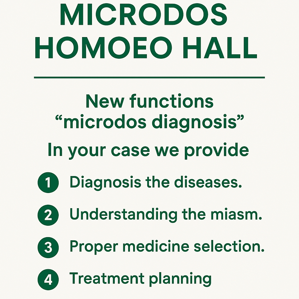 Unlocking Precision in Homeopathy: Microdos Diagnosis at Microdos Homoeo Hall